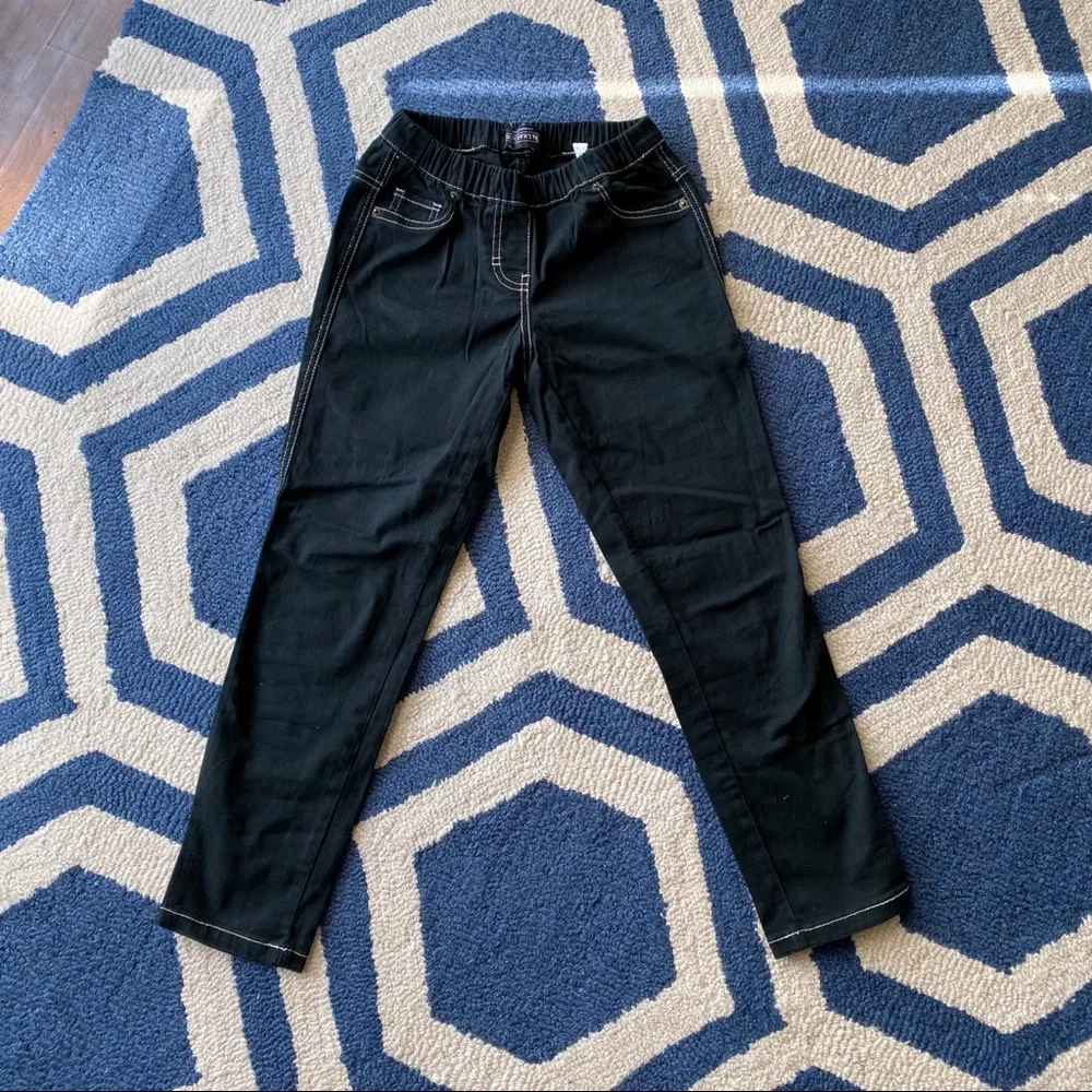 🖤 LAURA SCOTT CASUAL BLACK STITCHED SKINNY PANTS!